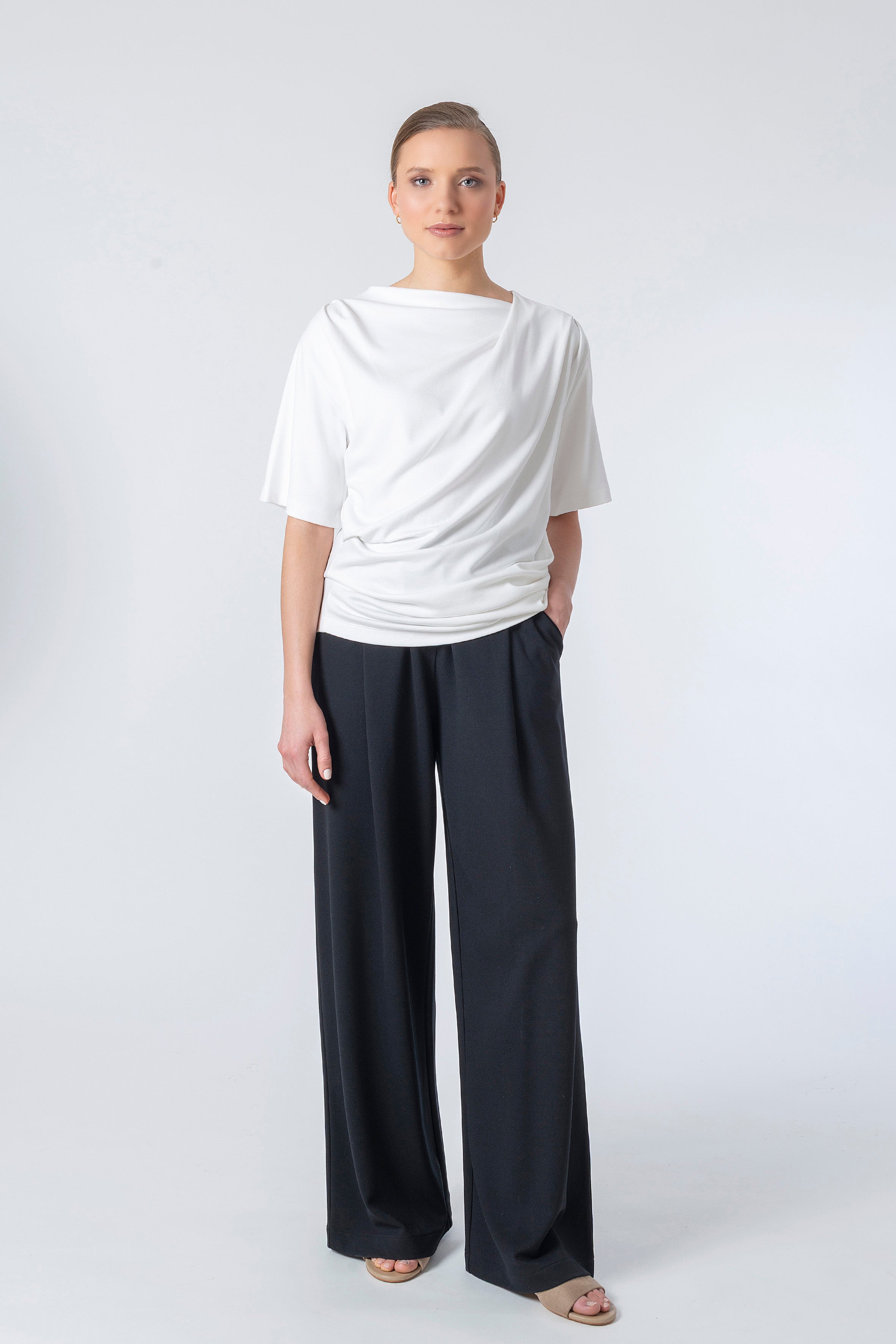 Shirt Code 003 drape Detail - Off White