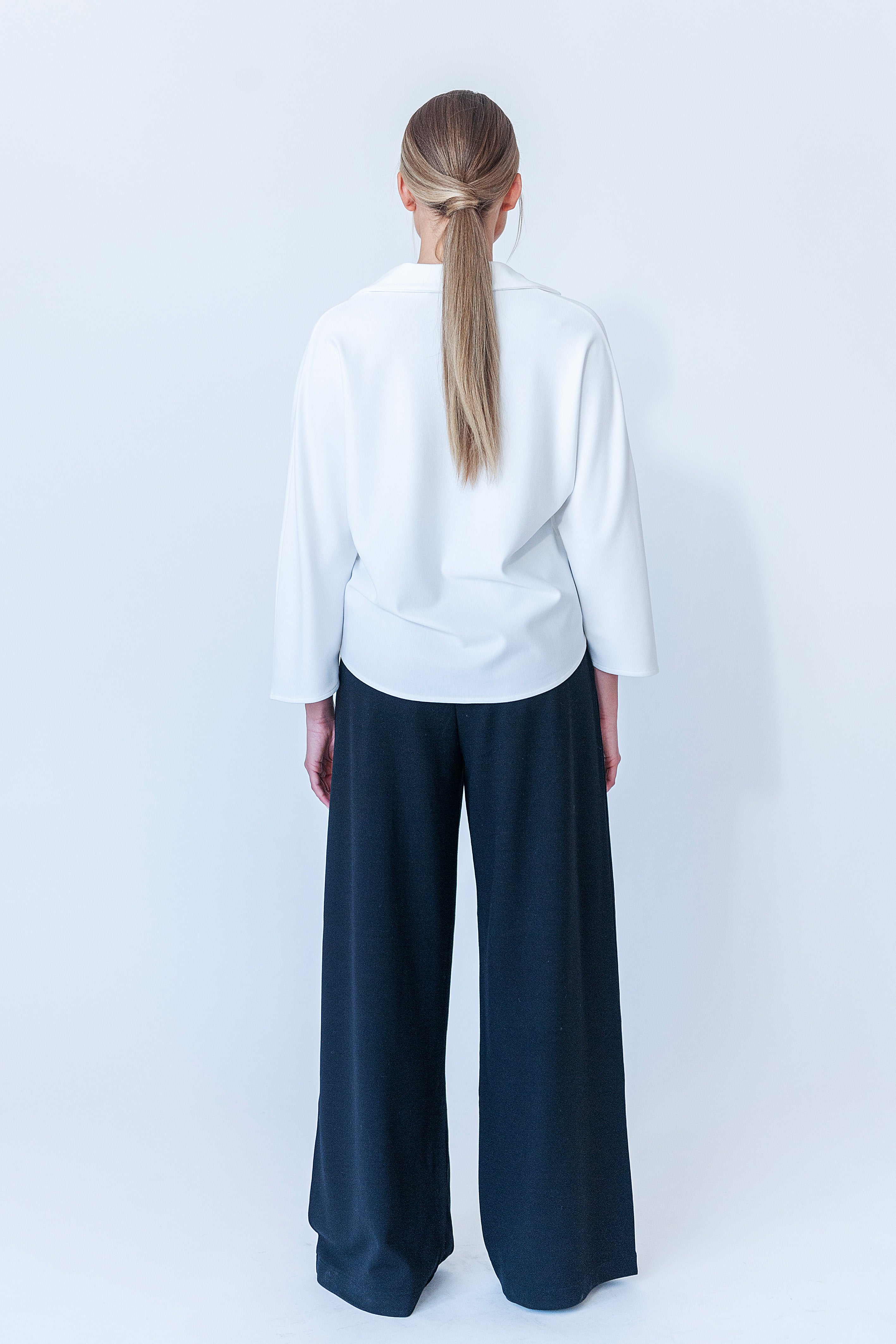 Bluse folded front Code 124 OFF WHITE