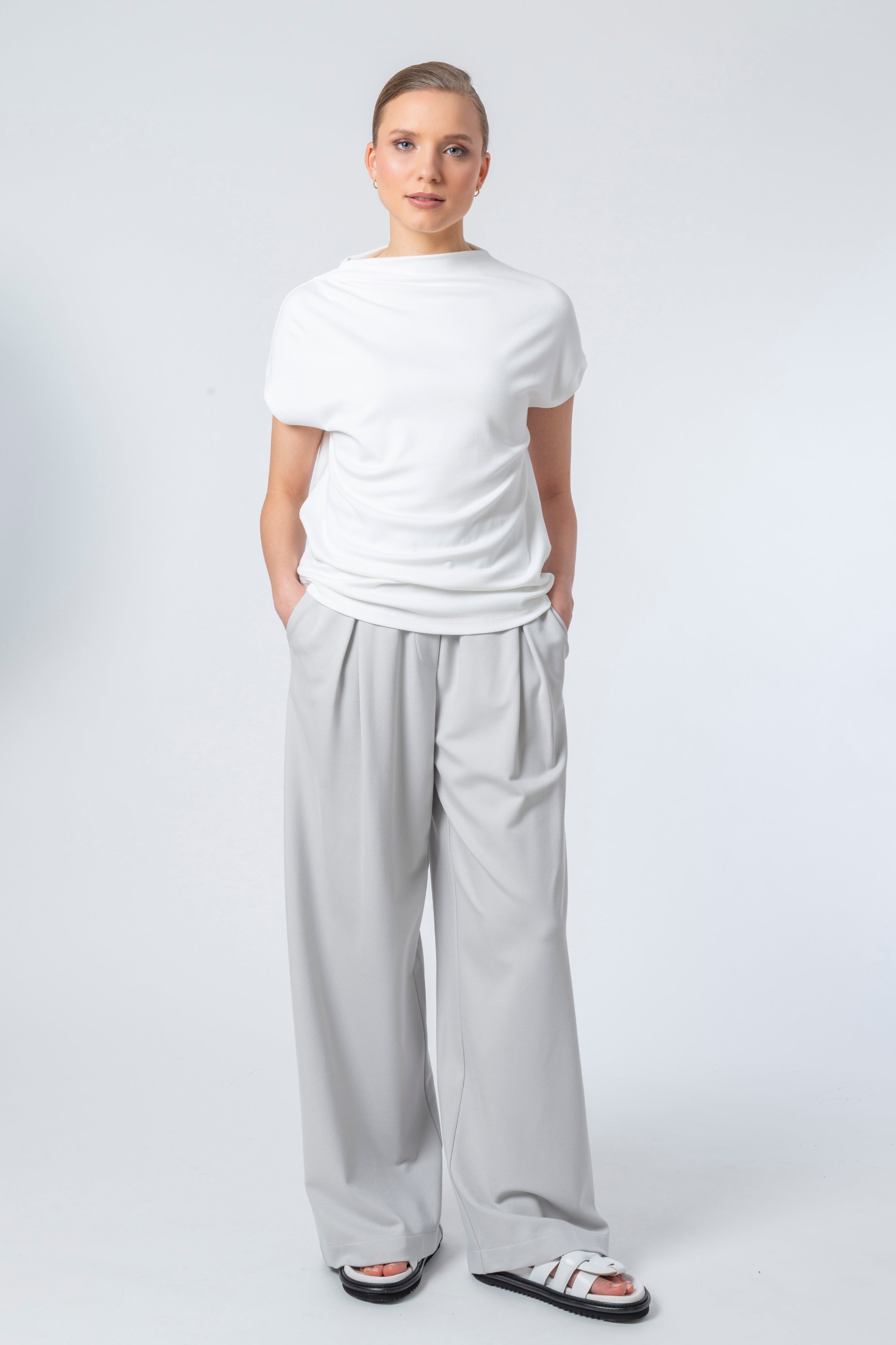 Shirt Code 152 asymetric Collar Off White