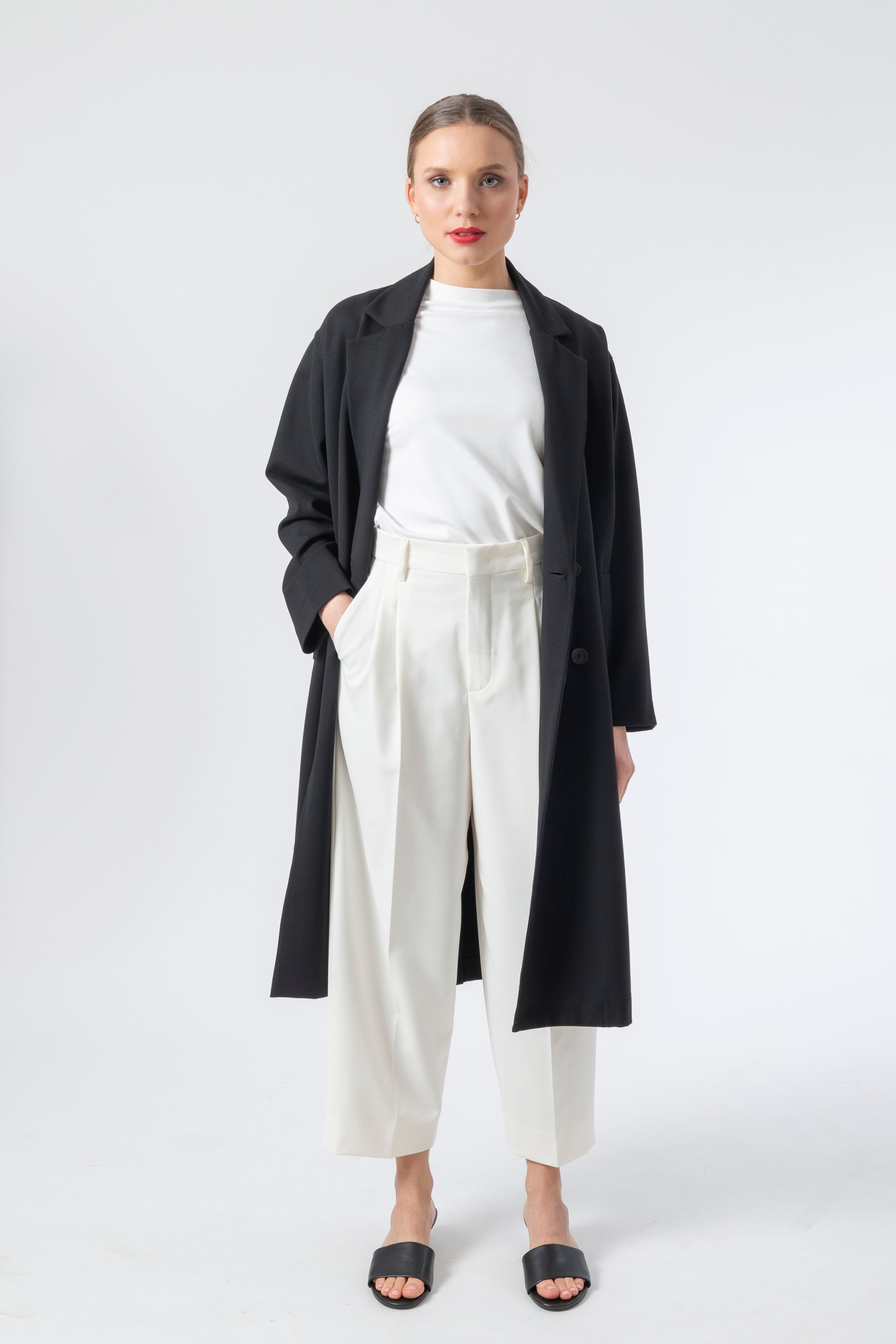 Hose ROSSI Noa crop white