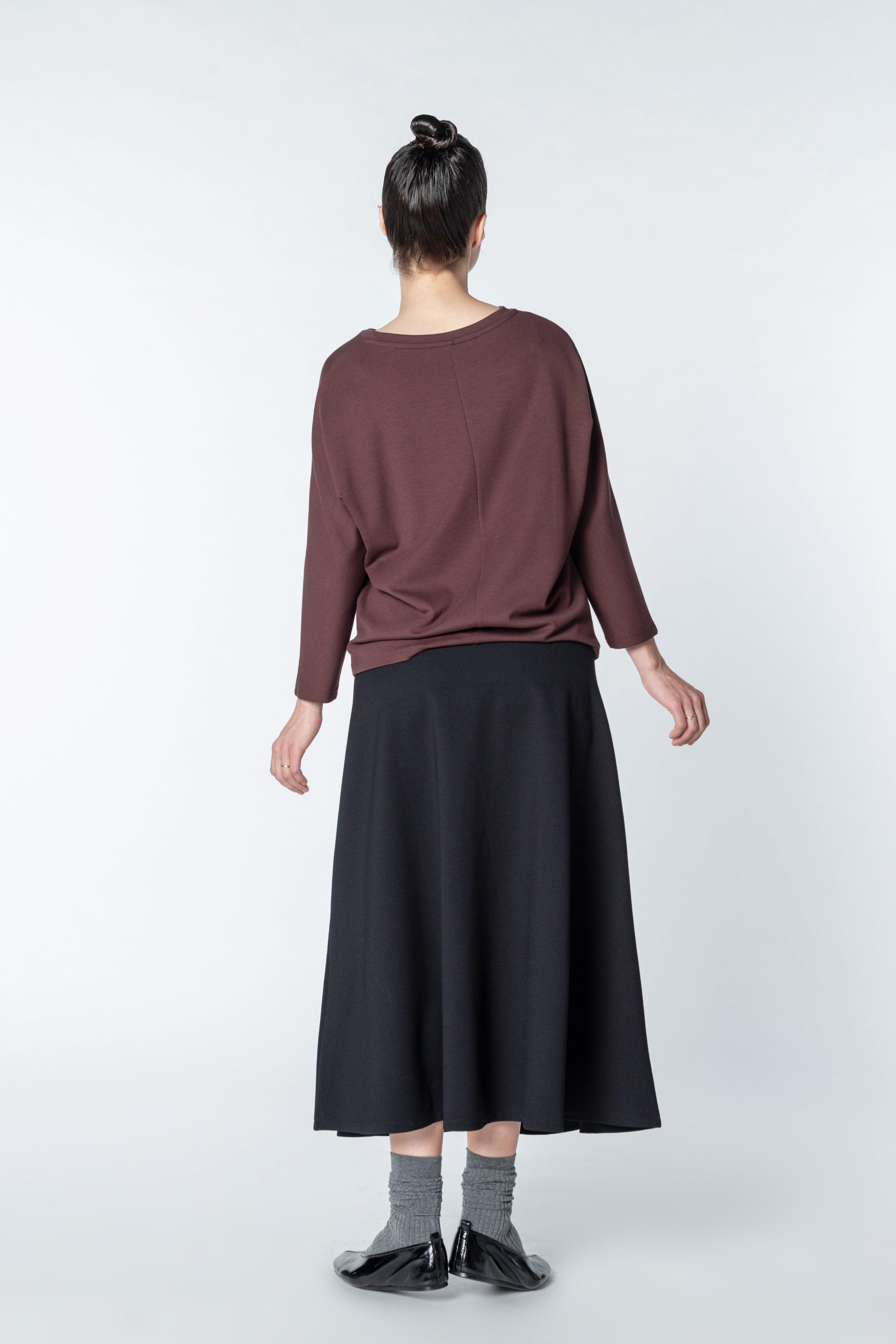 Bat Sleeve Shirt 3/4 Code 15_1 Bitterchocolate