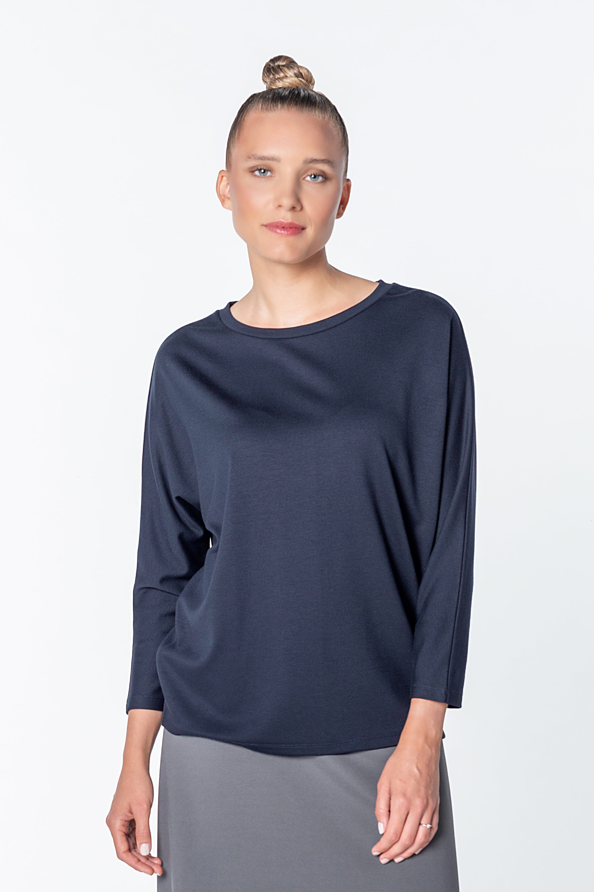 Bat Sleeve Shirt 3/4 Code 15_1 Navy