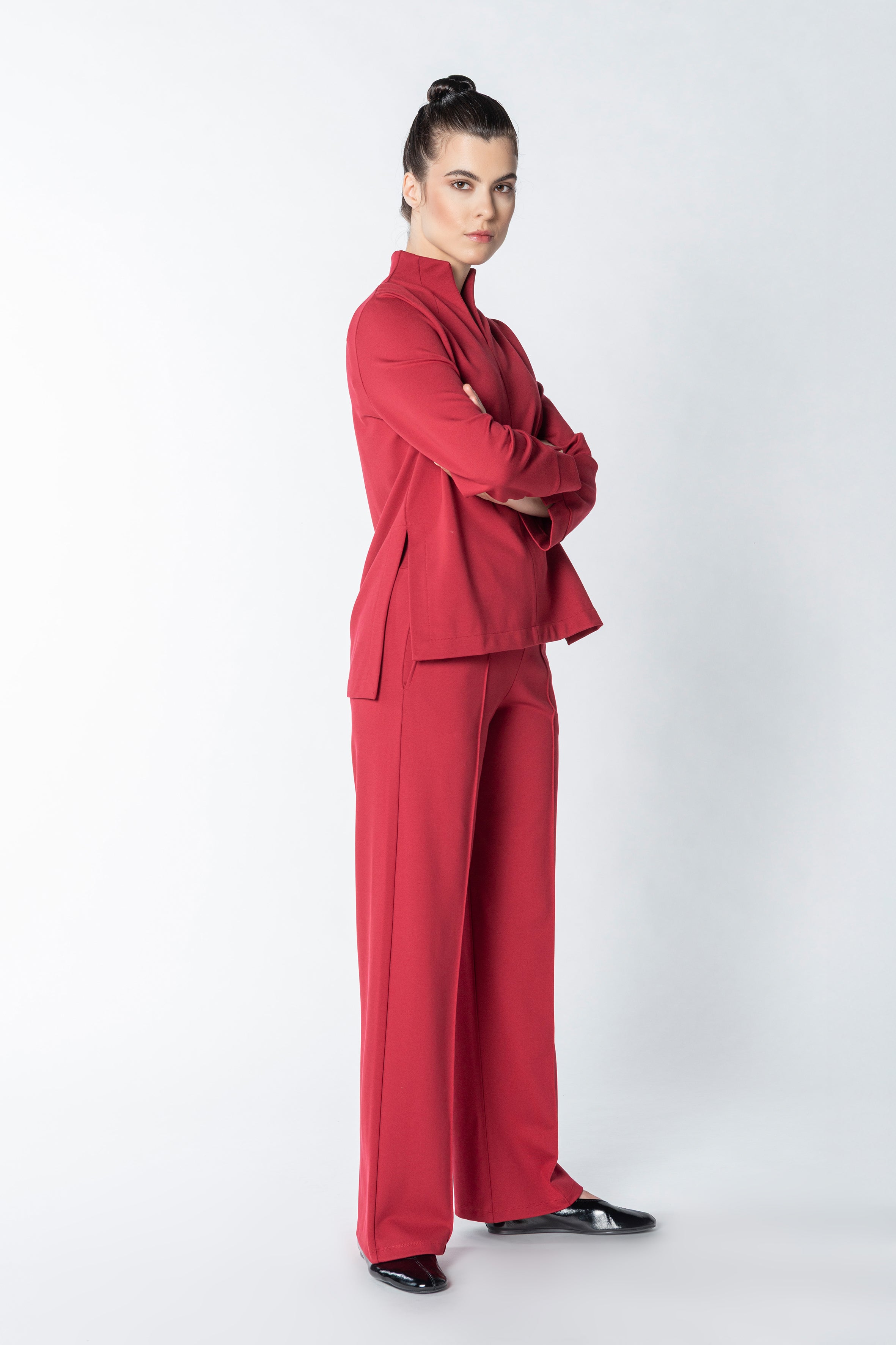 Kelchkragen Sweat Code 90 scarlett